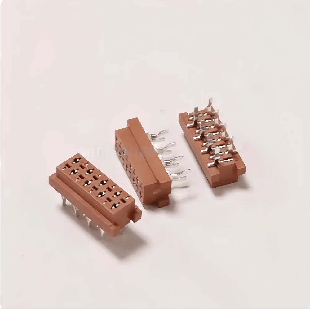 50Pcs Micromatch Red 2.54mm Pitch Double Row  IDC Box Header Connector Sample 4P 6P 8P 10P 12P 14P 16P 18P 20P 22P 24P 26Pin