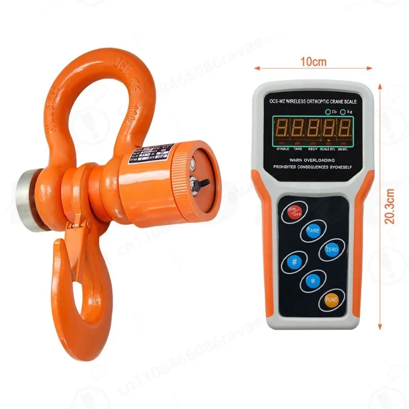 3000KG Wireless Electronic Digital Crane Scale Heavy Duty Industrial Hanging Scale with Handheld Meter 3T