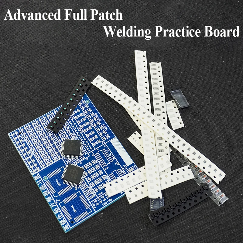 SMT Advanced Full Patch Welding Practice Board avec point de test, LED Flowing Water Light, Kit de formation aux compétences d'assemblage électronique