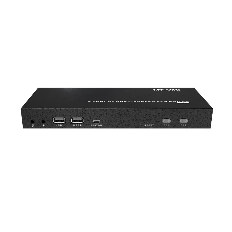 MT-ViKI 4K60Hz Dual Monitor KVM 2 Port DP Displayport, Two Computer Two Monitor
