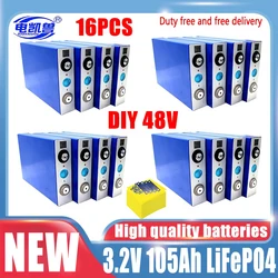 16pcs NEW 3.2V 105Ah 320Ah 304Ah LF280K 310Ah 280Ah LiFePO4 Battery Brand new Grade A DIY 12V 24V 48V Solar RV EV Camping No Tax