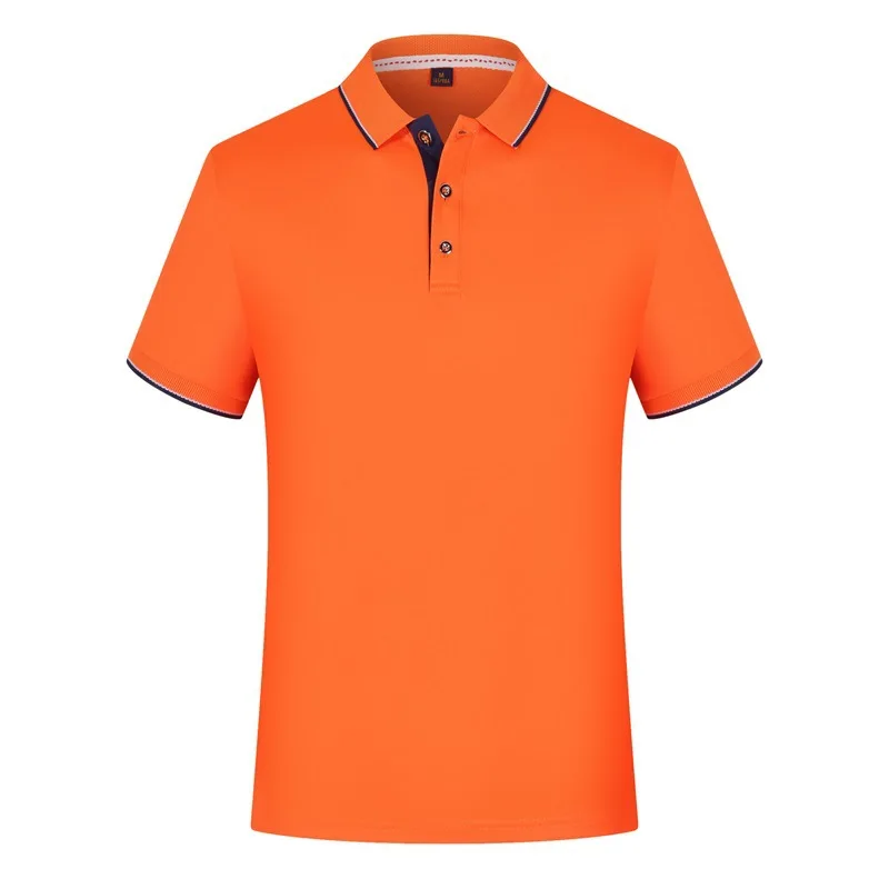 Men's  Shirt 160g26 Mesh Sports Fabric Lapel Short-Sleeved Cool Feeling Thin Three-Ester Fiber City Walk Clean Fit Style
