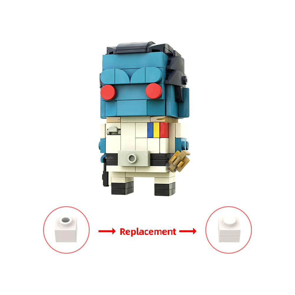 MOC Grand Admiral Thrawn Brickheadz Modell Bausteine Set Alien Grand Admiral Thrawn Bricks Pädagogisches Spielzeug Geschenk