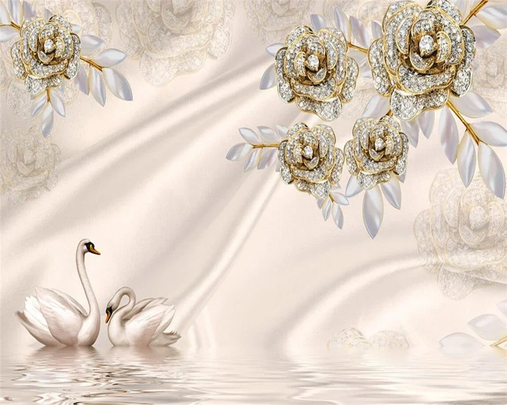 

Обои на заказ, европейские цветочные украшения, ТВ-фон, настенное фото, украшение для дома, гостиная, спальня, фреска, 3d обои