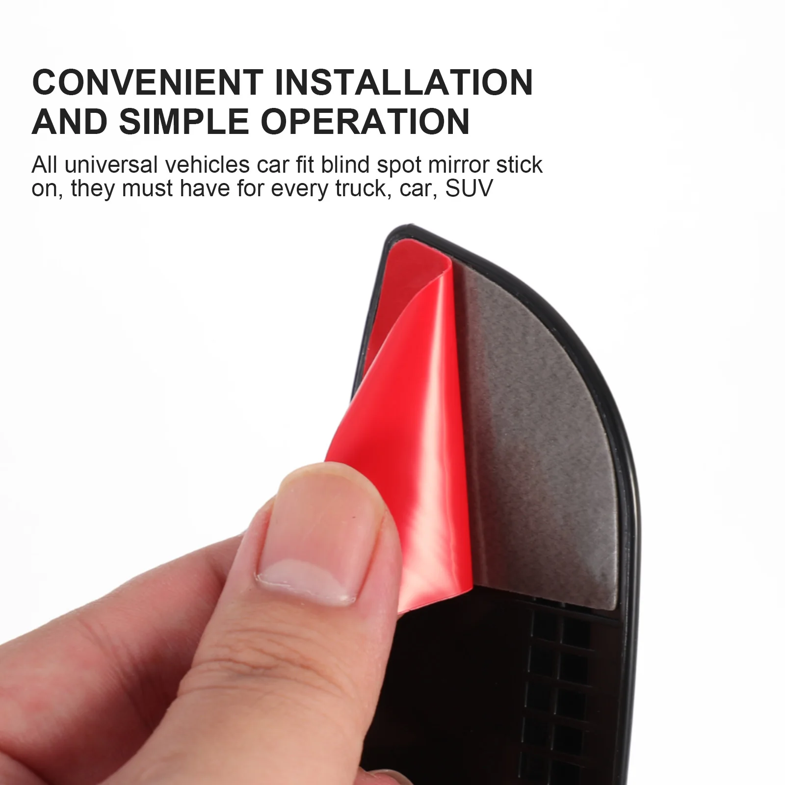 1 مجموعة-عمود مرايا الرؤية الجانبية قابل للتعديل العمياء مرآة المقعد الخلفي زاوية واسعة مرآة مساعدة للمركبات العالمية