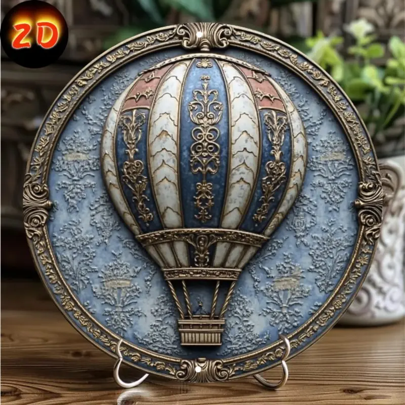 

Vintage Hot Air Balloon Wall Art, Aluminum Decor for Home, Garden, Bedroom, Bar, Party, Perfect Gift for Friends & Family