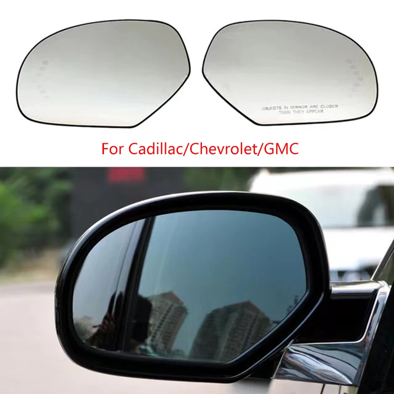 Auto Left Right Heated Rear Mirror Glass for Cadillac Escalade ESV EXT Chevrolet Avalanche Silverado Suburban Tahoe GMC Yukon