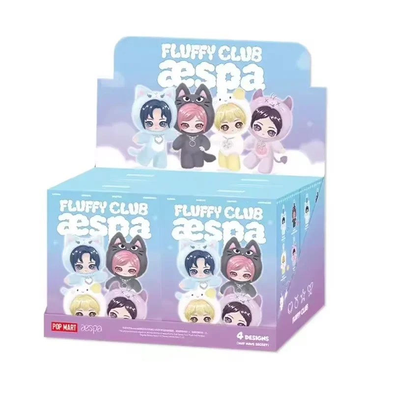

Pop Mart Aespa Fluffy Club Series Plush Toy Pendant Blind Box Guess Bag Mystery Box Toys Doll Anime Figure Desktop Ornaments