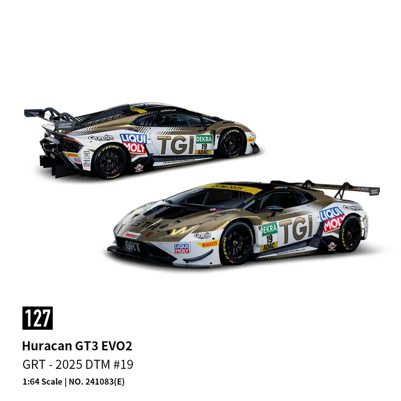 Prévente Trends Hobby TH 1:64 GT3 EVO2 Huracan GRT 2025 DTM Modèle de voiture miniature en métal moulé sous pression Cadeaux