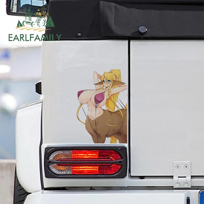 EARLFAMILY 13cm x 8.8cm for Sexy Cartoon Creative Car Sticker Waterproof Anime Vinyl Decal Bumper Caravan Window VAN Car Styling