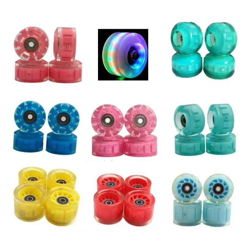 

Skateboard Wheels Professional Skateboard Wheels PU Action Wheels Skating Wheels Four-wheel Skateboard Universal Lighting Wheels
