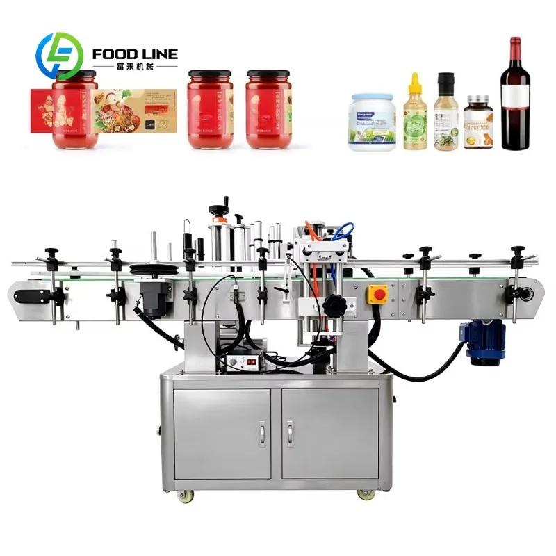 Custom Made  Automatic Round Bottle Labeling Machine with Date Coder for Glass