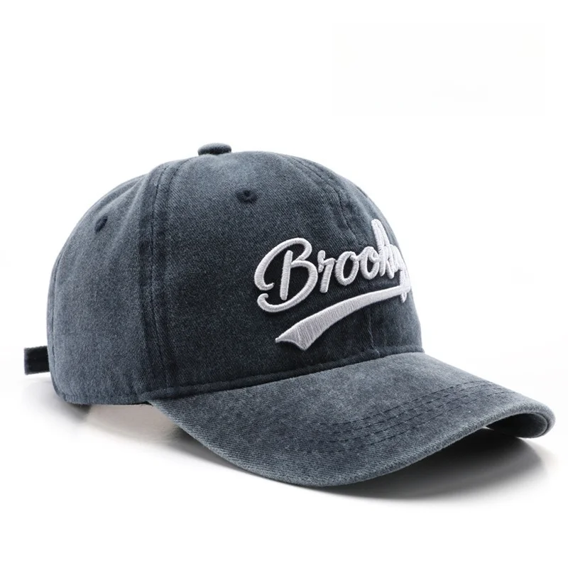 Gorras de béisbol Brooklyn bordadas transpirables estilo Retro Unisex comodidad moda verano sombrero protección solar ala curva
