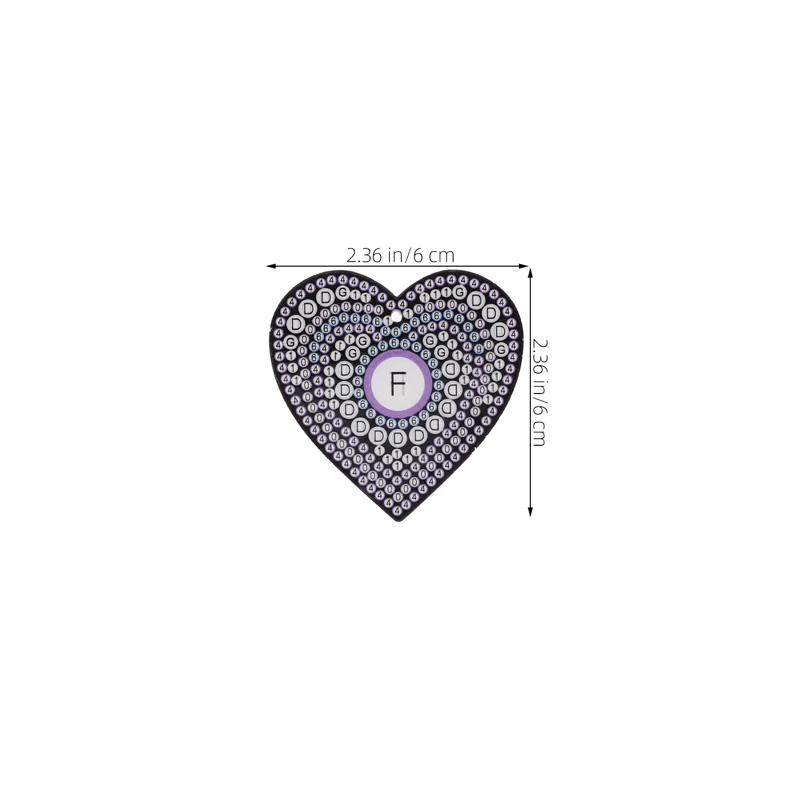 5Pcs Diamond Keychain Handmade DIY Full Drill Beads Painting Heart Pendant Fractal Decoration for Bag Phone Charm - view 2