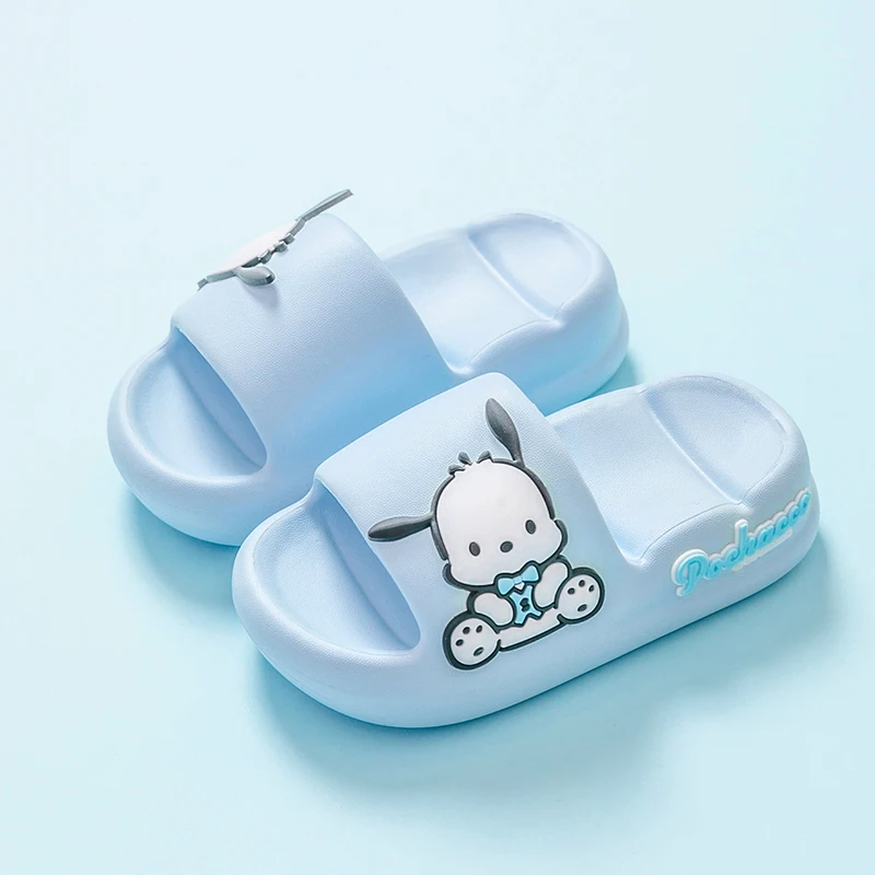 

Sanrio/летние детские повседневные тапочки, дышащие нескользящие домашние пляжные тапочки для ванной комнаты, детские мягкие тапочки, домашняя обувь для мальчиков и девочек