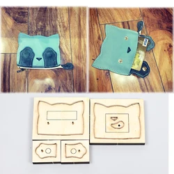 Leather Craft cat cardholder bag cutting dies knife mold iron blade cutter