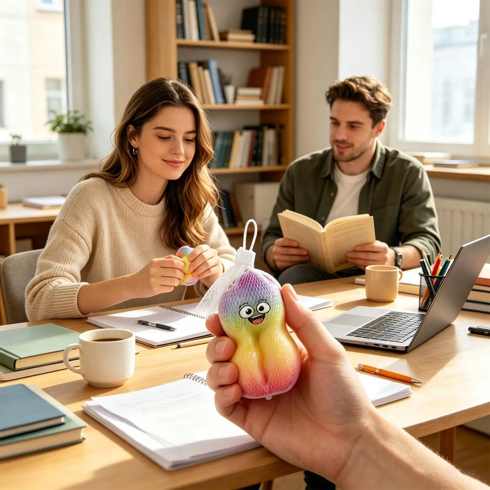 Squeeze Toy Cute Realistic Food Shape Soft Stretchy Dough Pinch Toy For Adults Students Boys Girls Indoor Classroom Office