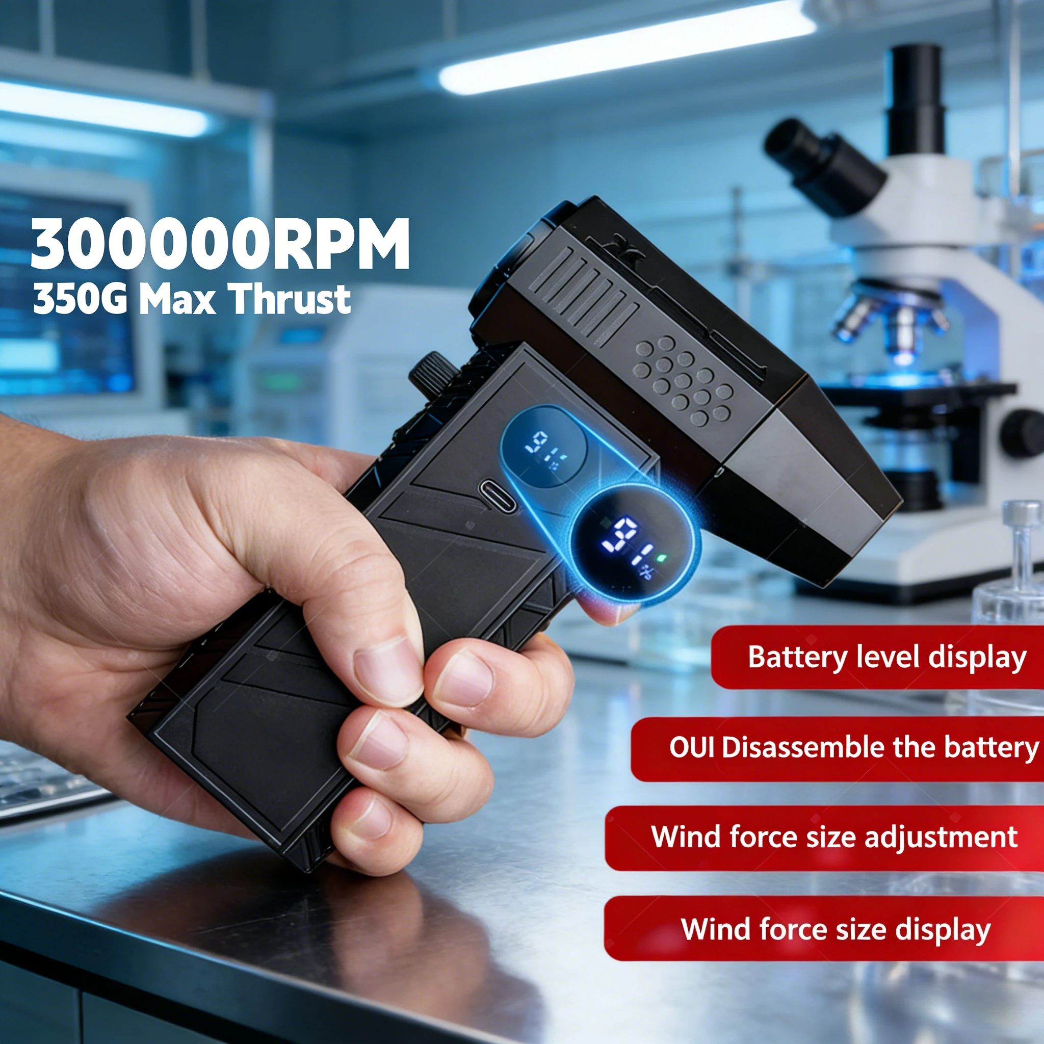 

Мощный турбовентилятор-пылесос X6 – 400 000 об/мин, бесщеточный, 53 м/с, зарядка Type-C, 2-в-1: вентилятор и пылесос