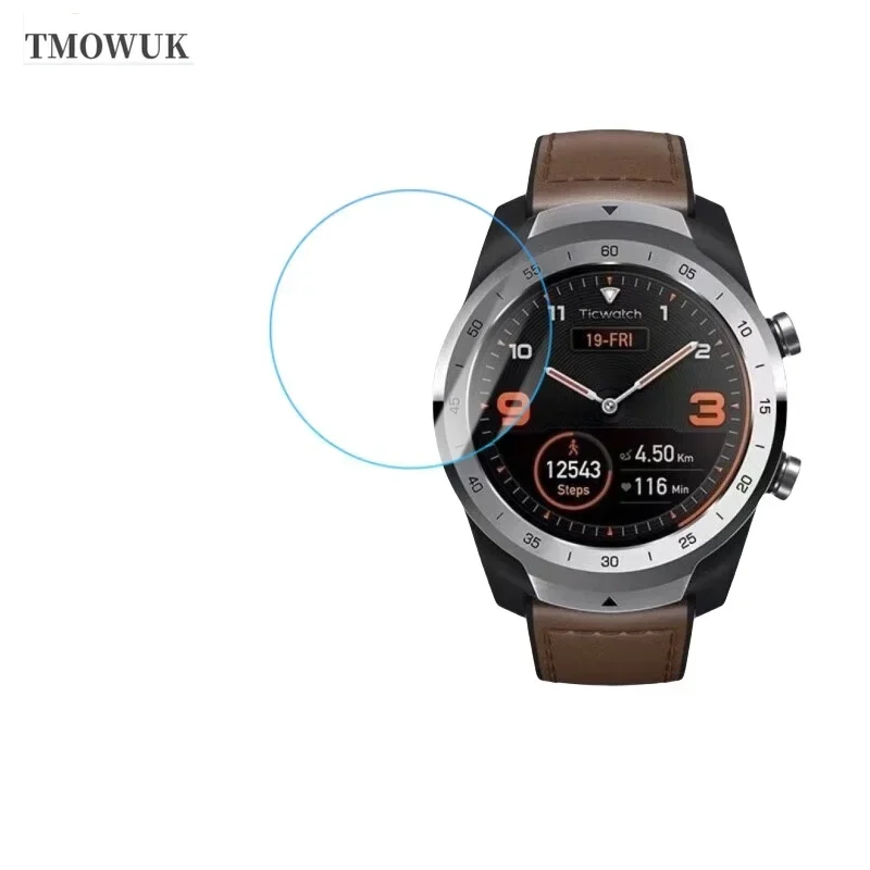 

For TicWatch Pro 5 Enduro TicWatch Pro5 Tempered Glass Screen Protector Watch Film HD Clear 9H Anti-Scratch Accessories TMOWUK