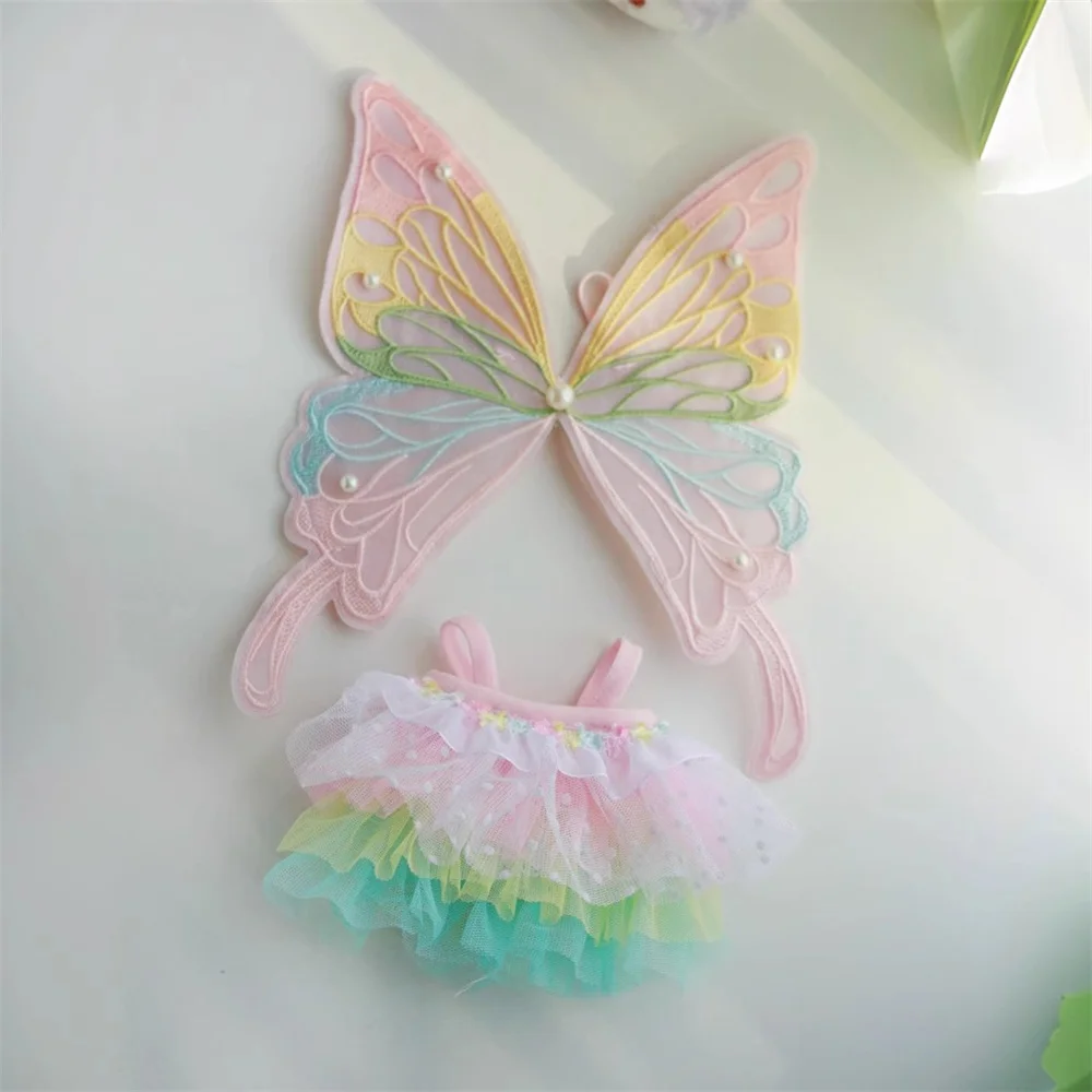 Original Fairy Tale Butterfly Girl Suit For 20cm Doll Toy Skirt Wings Costume Clothes Cosplay Kids Gift G Cute Pre-order