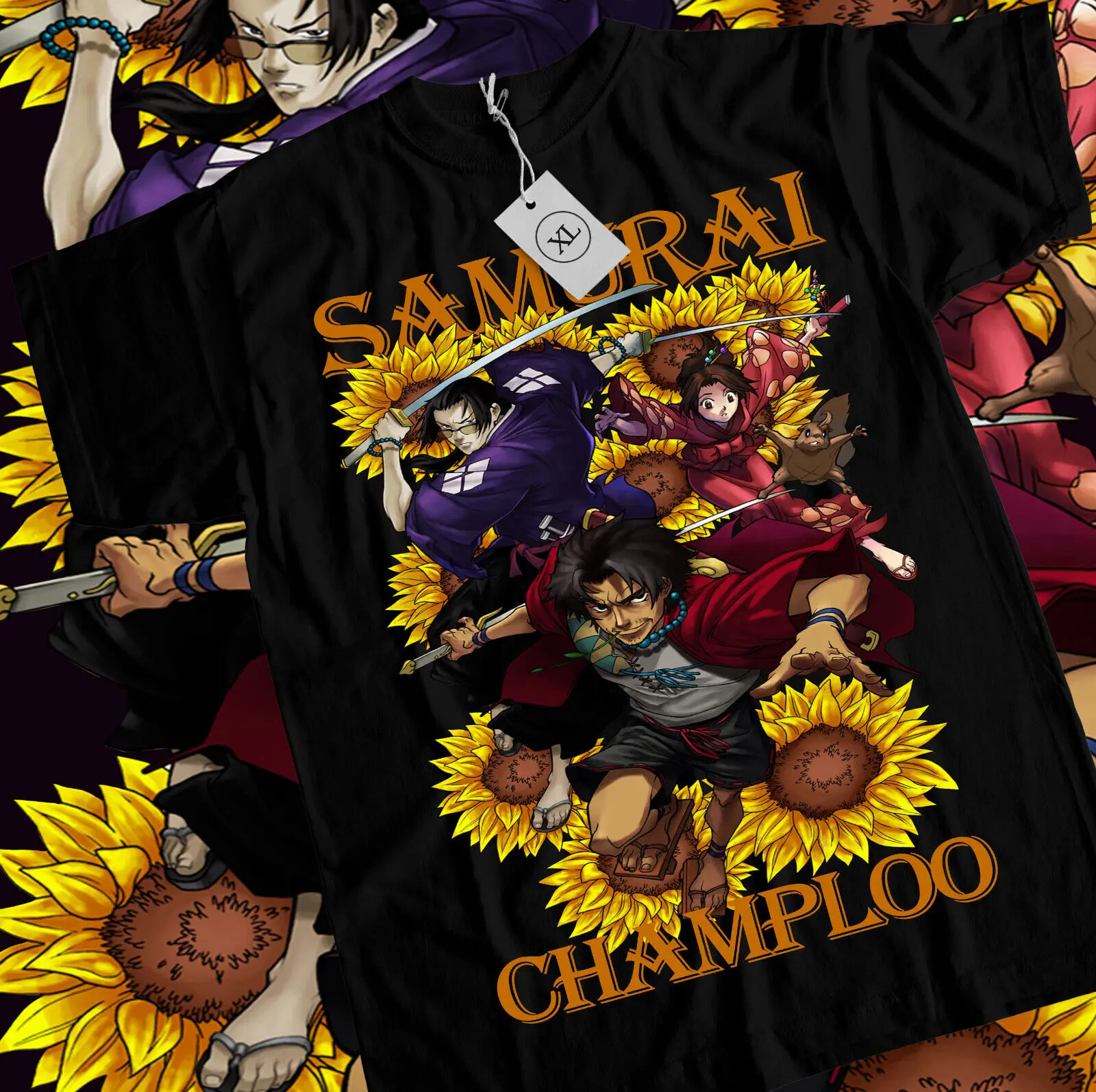 Samurai Champloo T-Shirt Manga Anime Walk Mugen Jin Fuu Kasumi Shirt All Size