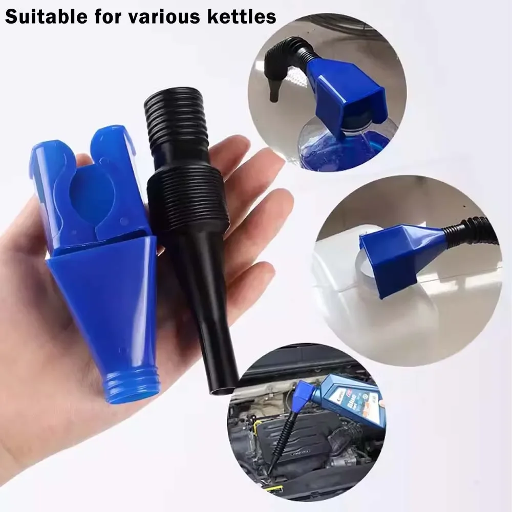 3Pcs Motorcycle Refueling Funnel Telescopic Car Engine Oil Gasoline Filter Transfer Foldable Plastic Funnels Auto Accessories