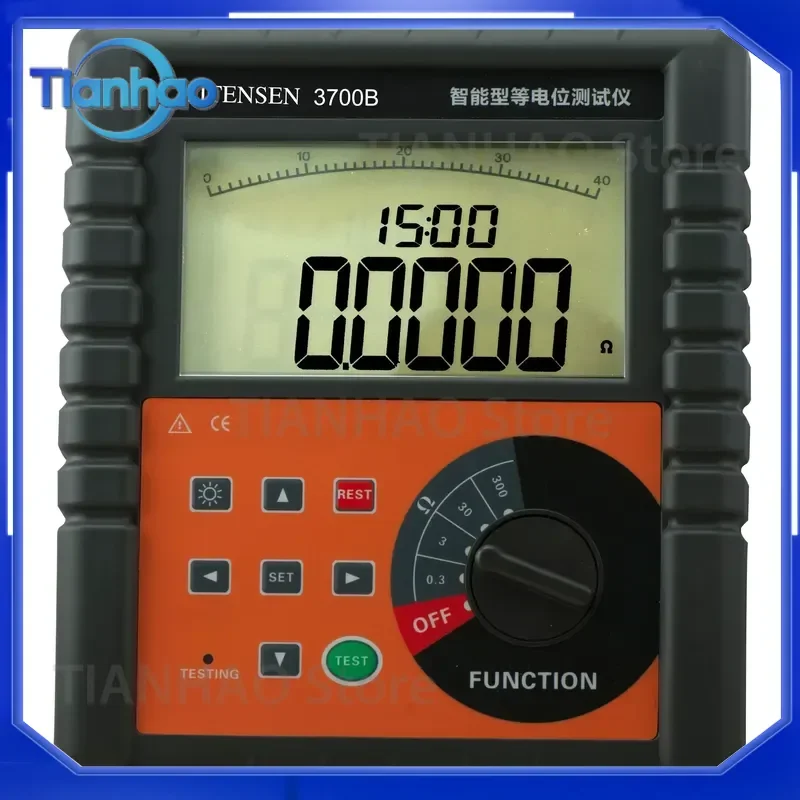for Smart 3700B Digital Equipotential Bonding Tester 4 Wire Method RS232 0.01-300ohm Low Resistance Meter DC Touch Riveting