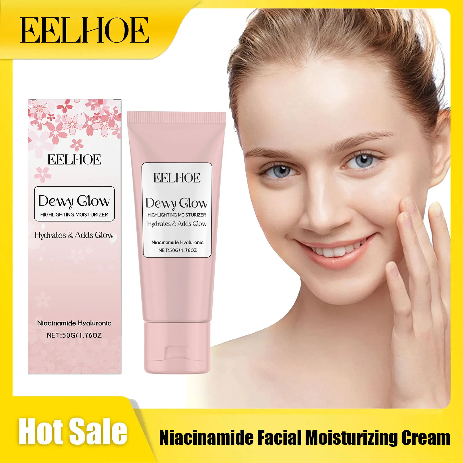 

Eelhoe Niacinamide Facial Moisturizing Cream Nourish Dry Lifting Firming Improve Elasticity Fade Fine Lines Face Brighten Cream