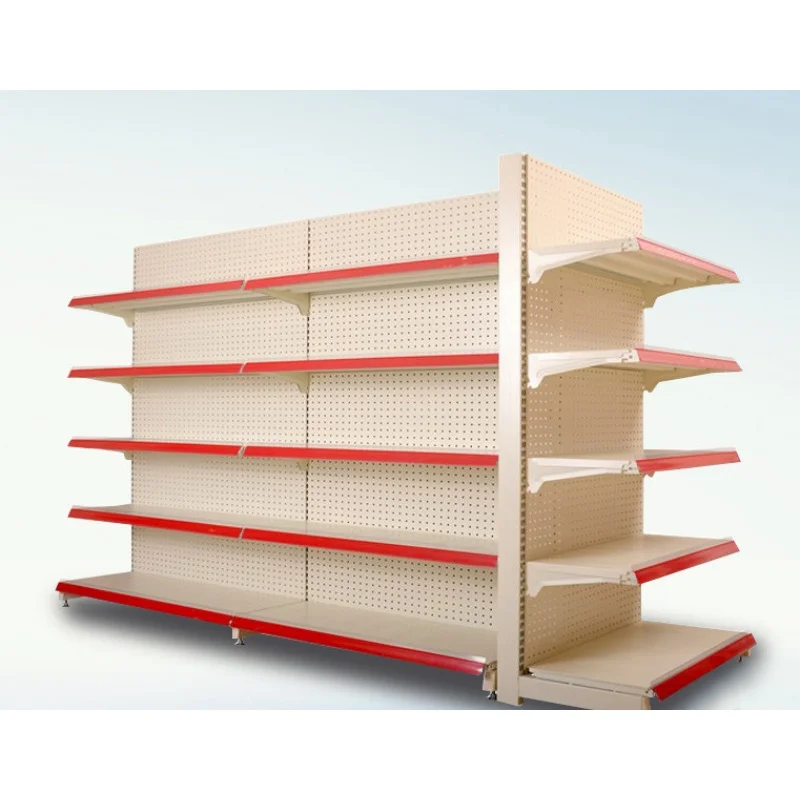 custom，Supermarket Shelves Metal Display Rack Commercial Shelves Retail Store Gondola Shelving for Grocery Store