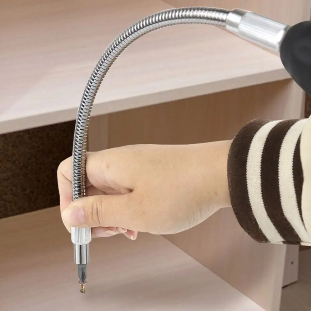 Portable Flexible Shaft Bit Holder 150-400mm Universal Screwdriver Extend Rod Multiple Angles 1/4 Hex Electric Drill Extend Rod