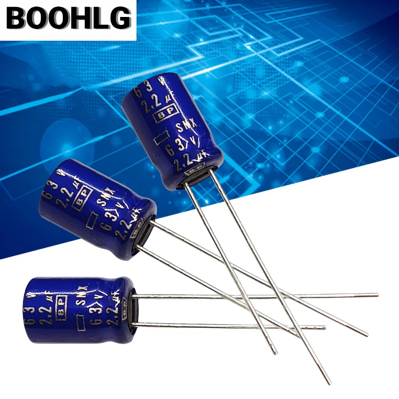 

5PCS Black Diamond 63v 2.2uF 8X11.5mm SNX BP Poleless Audio Fever Electrolytic Capacitor