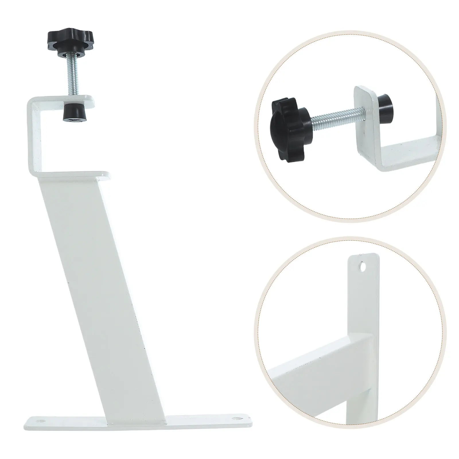 2Pcs Clamp on Desk Bracket Heavy Duty Floating Tabletop Shelf Extension Support Leg Desk Height Extender Clamp Space Saving