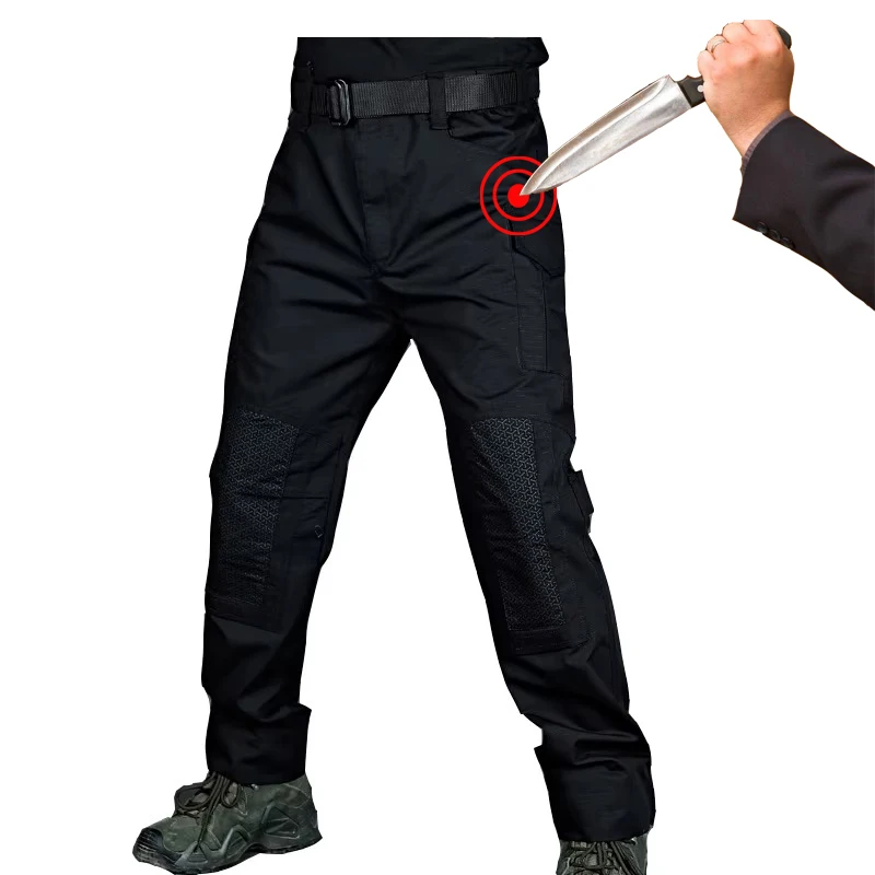 Self Defense Self Piercing Anti Cutting Tactical Pants Outdoor Hiking Hunting Anti Cutting Anti Hacker Flexible Hidden Type Safe