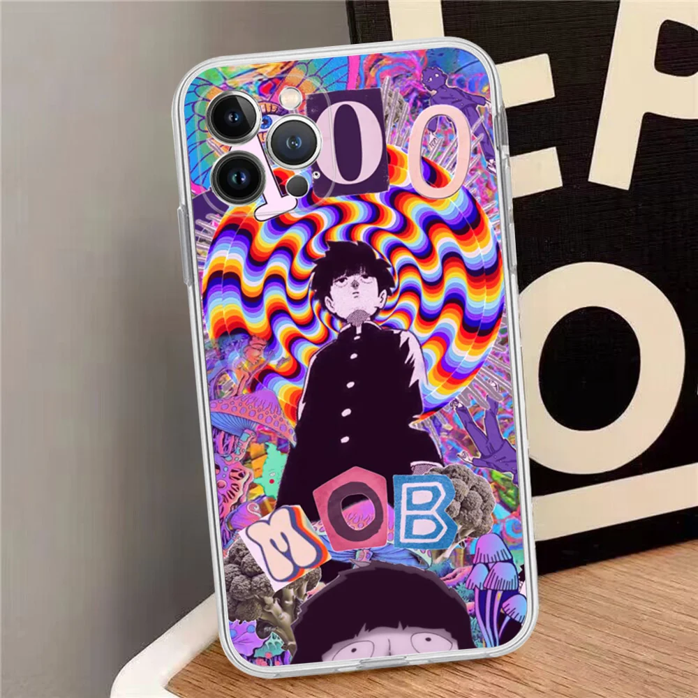 Mob Psycho 100 Shigeo Kageyama Phone Case Silicone Soft For Iphone 15 14 13 12 11 Pro Mini XS MAX 8 7 6 Plus X XS XR Cover