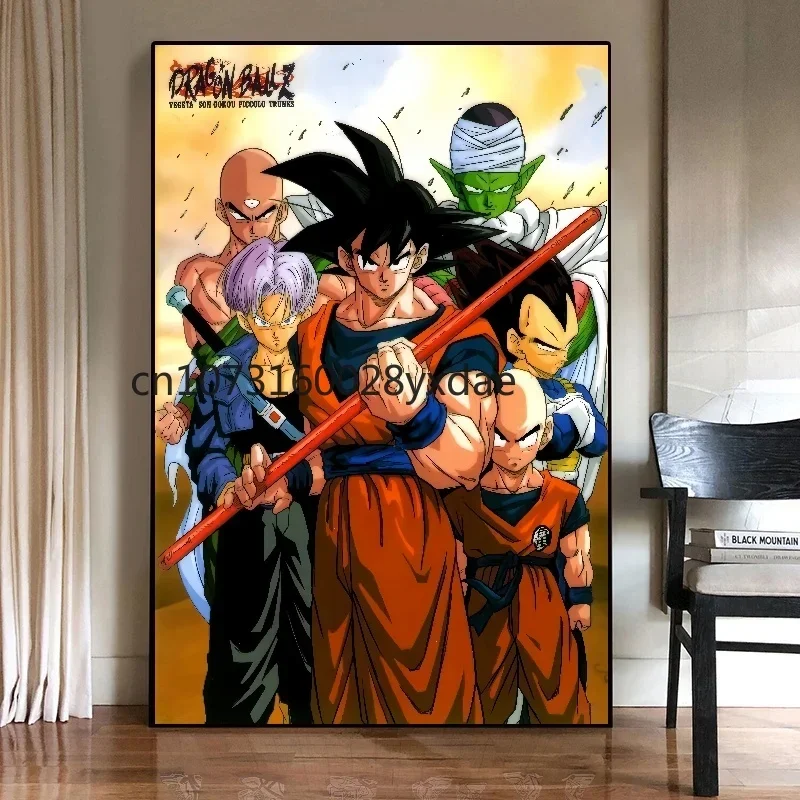バンダイ-ドラゴンボールアニメの古典的なポスター,キャンバス絵画,超