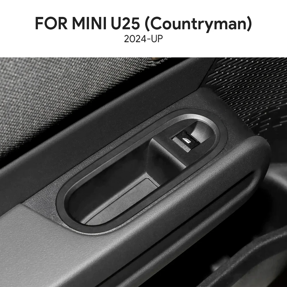 Italian Top Suede for Mini Countryman U25 2024 2025 Car Door Window Lift Switch Frame Sticker Interior Trim Accessories