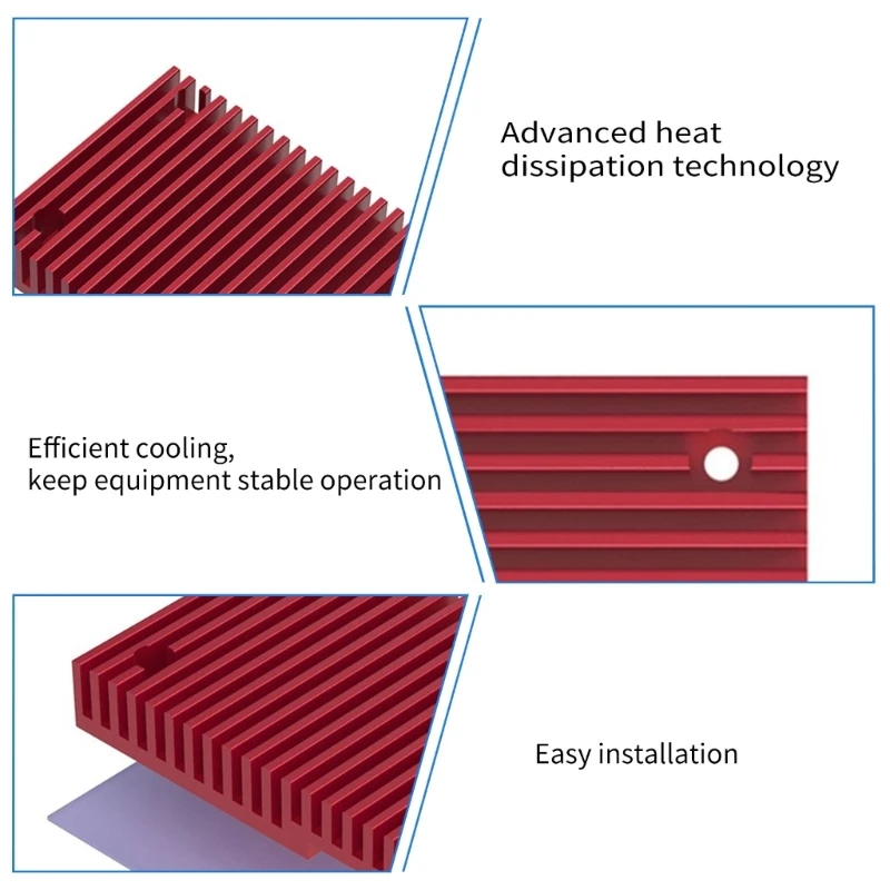 Disipador calor para Motor aluminio, disipador calor electrónico extruido, disipador calor para impresora 3D para