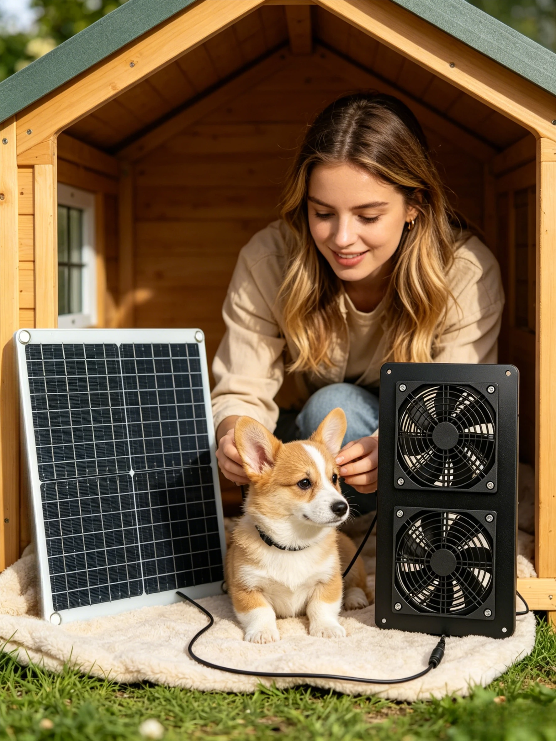 ABS Material Monocrystalline 20W 30W Solar Dual Exhaust Fan IP65 Waterproof Vent Fan for RV Greenhouse Chicken Coop Pet House