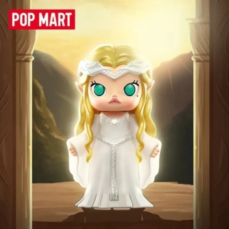 POPMART المنتج الأصلي الأصلي مولي 100% × سلسلة الذكرى السنوية للزينة تمثال رائع صندوق أعمى مفاجأة هدية عيد ميلاد