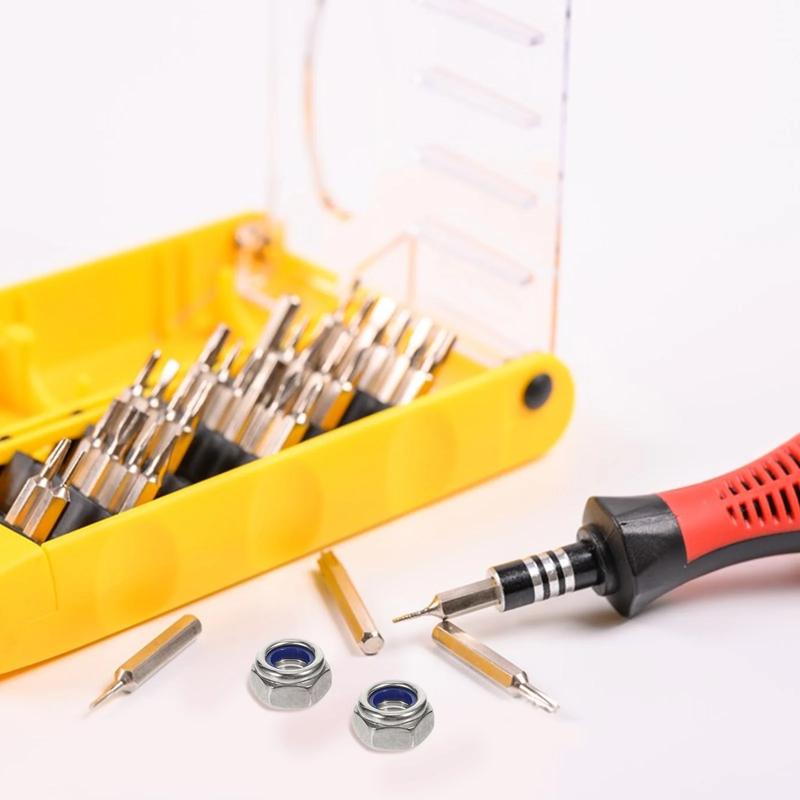 

100Pcs 304 Stainless Steel Lock Nuts Anti-Loose Fasteners for Mechanical Equipment Furniture Use Nuts Fasteners for Lamp