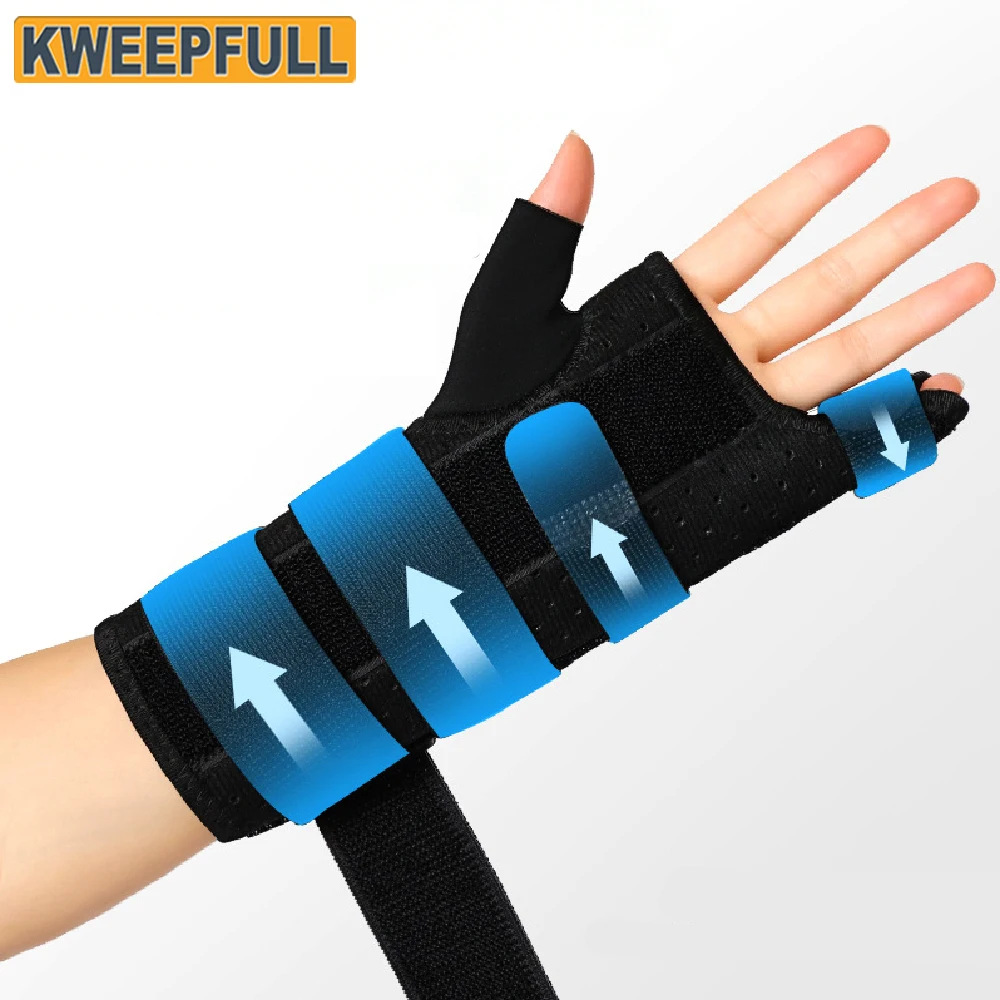 Carpal Tunnel Relief Wrist Brace - 1PCS Adjustable Night Support with 2 Stays, Ergonomic Hand Splint