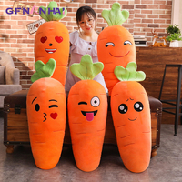 1pc 45/70/90cm Cartoon Smile Carrot Plush toy Cute Simulation Vegetable Carrot Pillow Dolls Stuffed Soft Toys for Children Gift