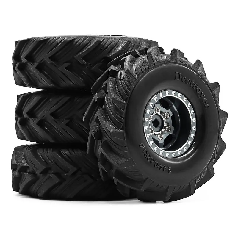 Opony i felgi Beadlock 1.0 cala do modeli RC 1/18 TRX4M, 1/24 SCX24 RC Crawler, opony Beadlock 1.0 z felgami z aluminium.