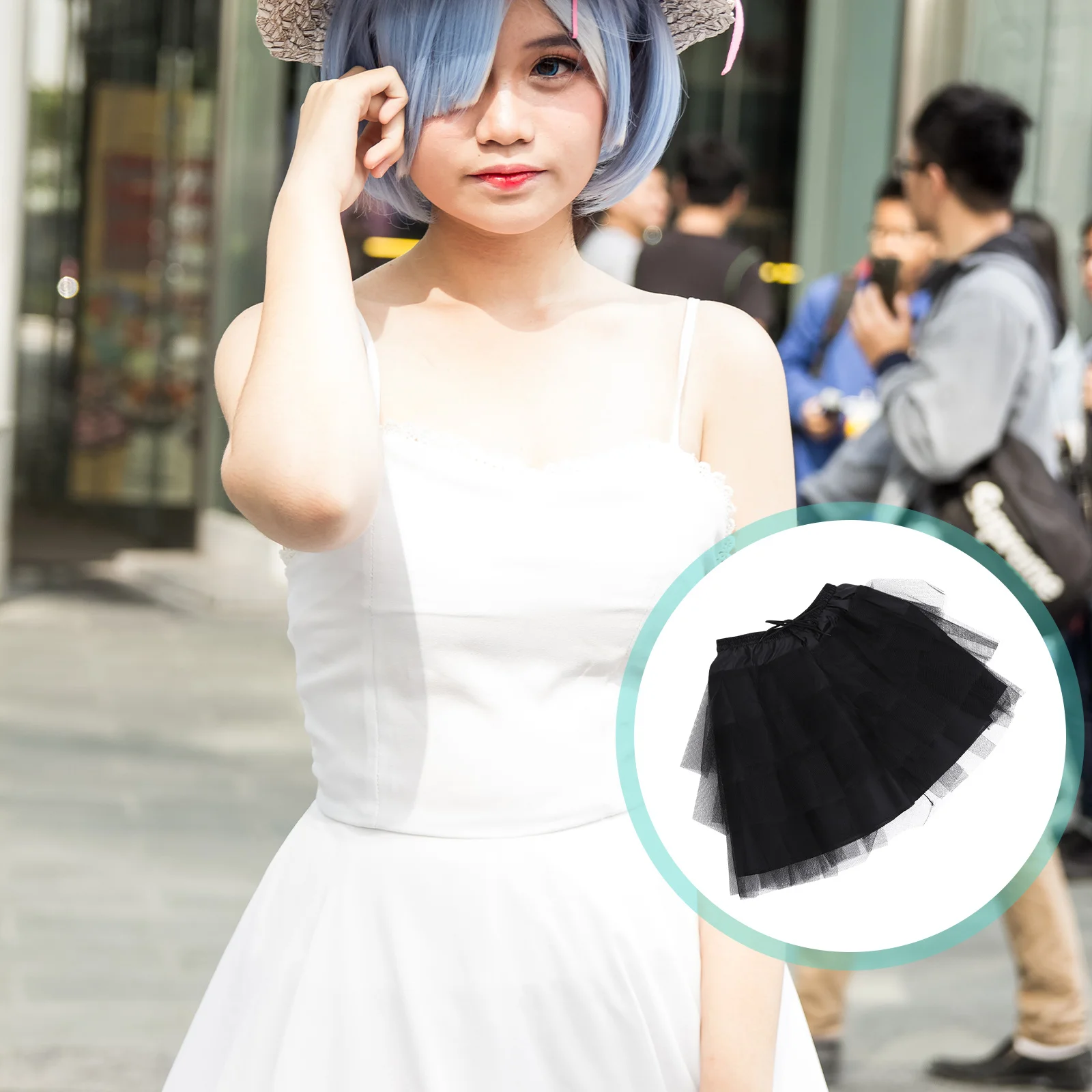 

1pcs Petticoat Dress Underskirt For Women Girls Wedding Party Cosplay Stage Performance Daily Wear Sturdy Comfortable Skin