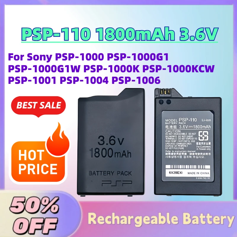 

Upgrade PSP-110 1800mAh 3.6V Battery for Sony PSP-1000 PSP-1000G1 PSP-1000G1W PSP-1000K PSP-1000KCW PSP-1001 PSP-1004 PSP-1006