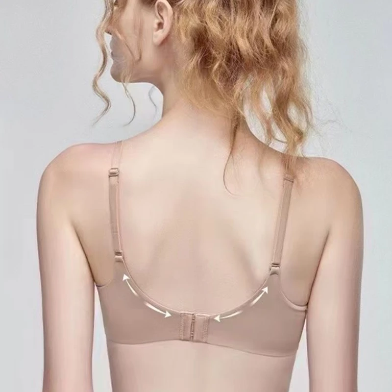 Thin One-piece Seamless Underwear Women\'s Small Breasts Gathered On The Collection Side Breasts No Steel Ring Breathable Bra