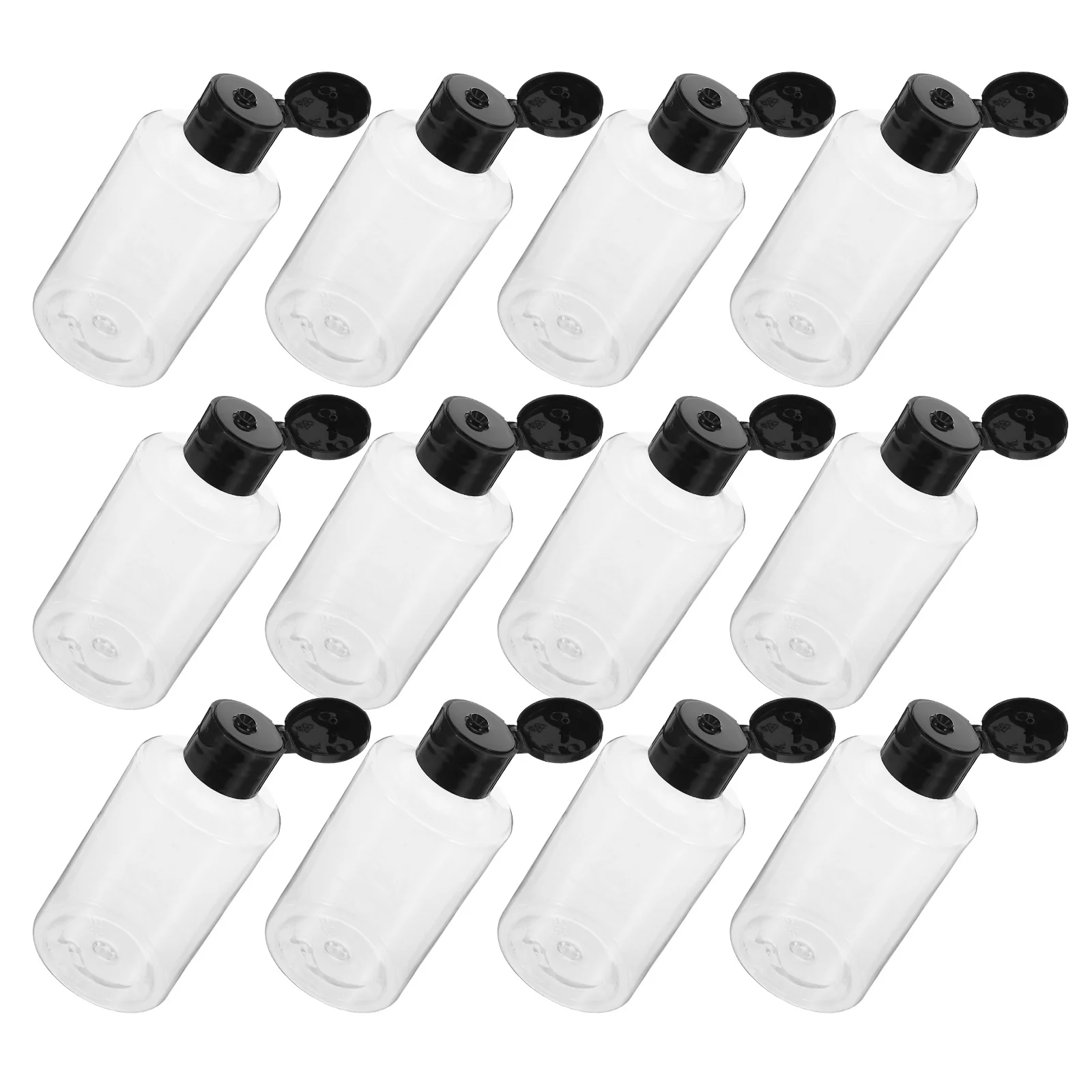 

12Pcs Portable Flip Top Dispensing Bottles Clear Plastic Leakproof Squeeze Bottles Laboratory Sample Storage Containers