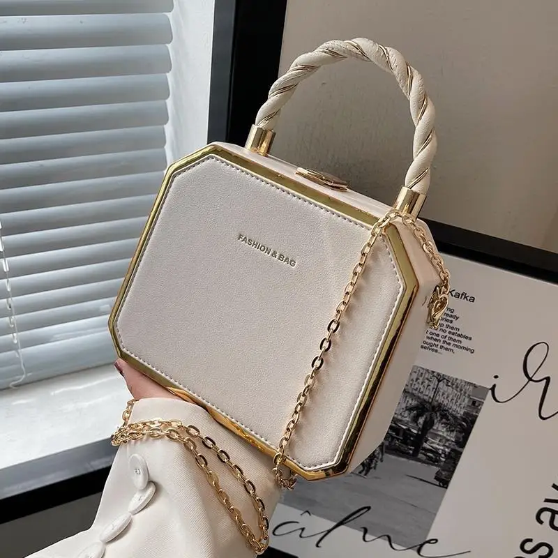 

Flap Bag Women Handbag Fashion Frame Box Bag Women Top-handle Bags Simple Chain Crossbody Bag 2023 New Shoulder Messenger Bag