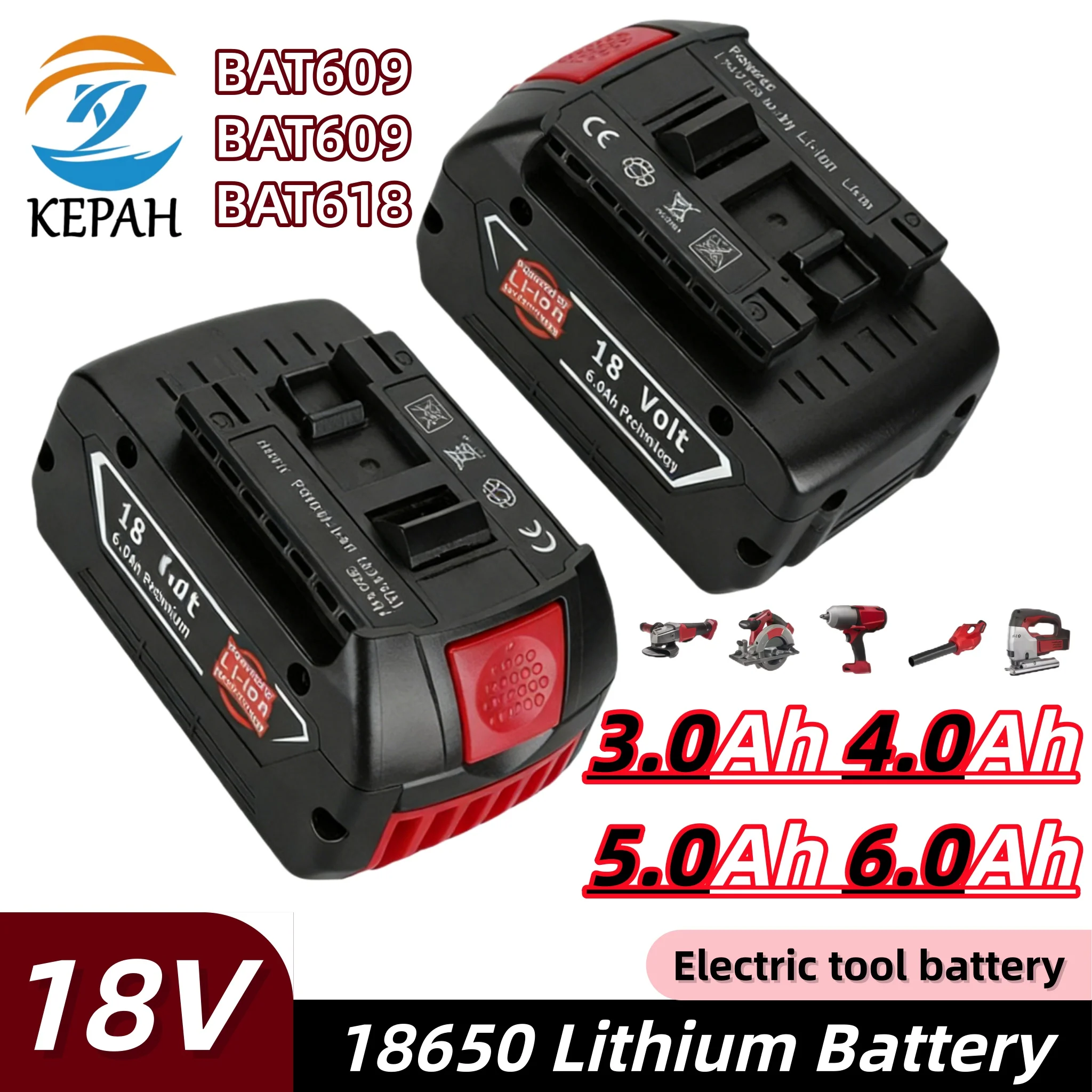 

18V Drill Battery Multiple Capacities｜3.0-6.0Ah for BAT618G/BAT614 Cordless Tools