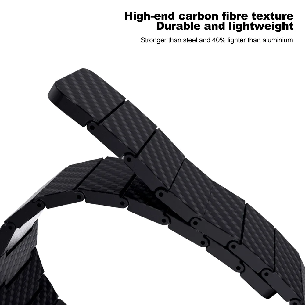 Magnetic Carbon Fiber Strap For Samsung Galaxy Watch 6 5 40mm 43mm Classic 43 47mm No Gaps Bracelet For Galaxy 4 Pro 42 45 46mm